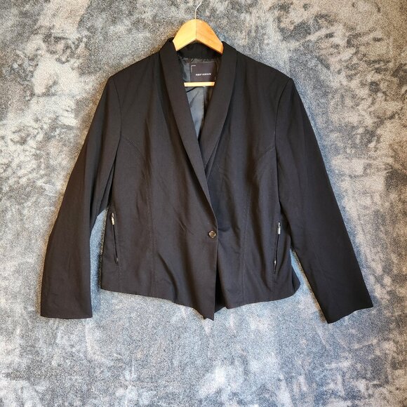 Robert Rodriguez Women’s Blazer 16 Black Zipper Pockets Buttons Jacket Formal - Picture 2 of 13